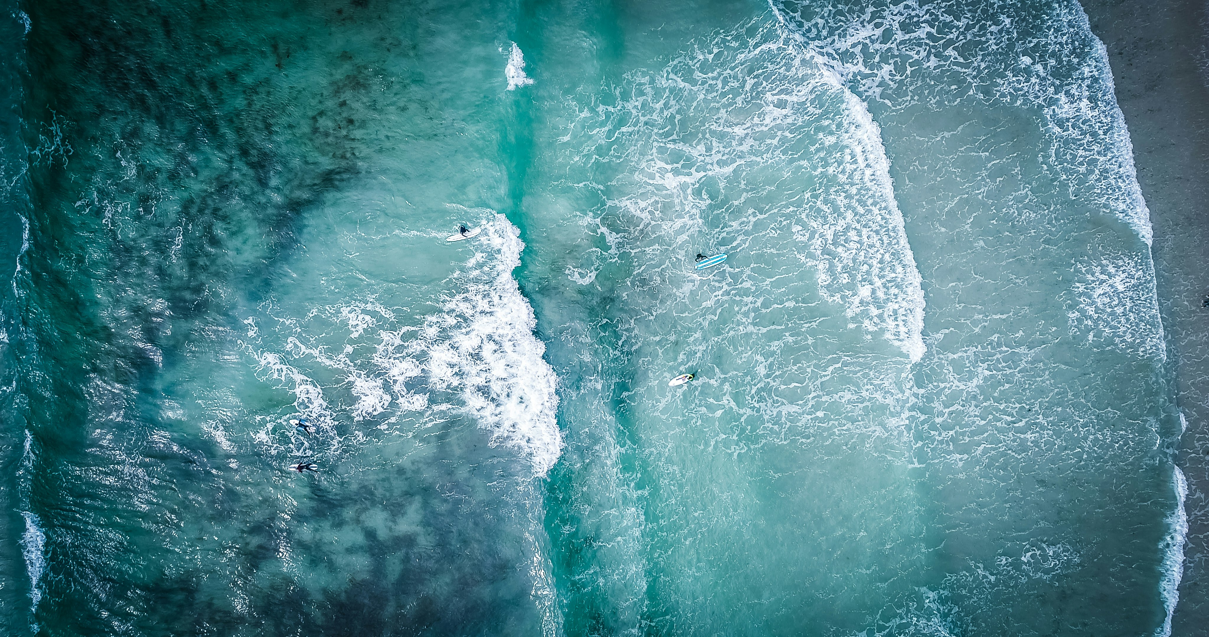 aerial photography of body of water